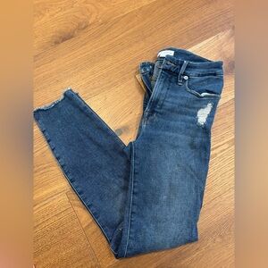 Good American Dark Blue Distressed Jeans
